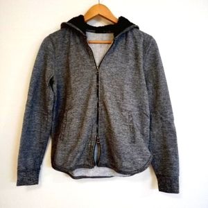 ATM ANTHONY THOMAS MELILLO gray and black zip up hoodie size S